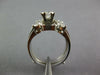 ANTIQUE .61CT DIAMOND 14KT WHITE GOLD ROUND FLOWER INSERT ENGAGEMENT RING #27066