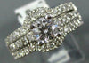 LARGE 2.0CT DIAMOND 14KT WHITE GOLD ROUND WEDDING ENGAGEMENT INSERT RING SET 302