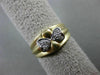 ANTIQUE WIDE DIAMOND 14K WHITE & YELLOW GOLD INFINITY HEART BOW LOVE RING #21069