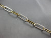 WIDE & LONG 3.25CT DIAMOND 14KT 2 TONE GOLD 3D CLASSIC OVAL LINK LOVE BRACELET