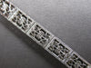ANTIQUE 1CT AAA SAPPHIRE 14K WHITE GOLD ART DECO PRINCESS TENNIS BRACELET #27816