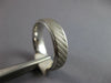 ESTATE WIDE 14K WHITE GOLD SOLID MATTE & SHINY COMFORT FIT MENS ANNIVERSARY RING