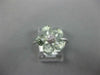 ESTATE 4.52CT DIAMOND & AAA GREEN AMETHYST 14KT WHITE GOLD 3D FLOWER LOVE RING