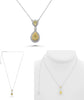 1.21CT WHITE & FANCY YELLOW DIAMOND 18KT 2 TONE GOLD PEAR SHAPE & ROUND NECKLACE