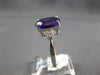 LARGE 4.04CT DIAMOND & AAA AMETHYST 14KT WHITE GOLD OVAL & ROUND ENGAGEMENT RING