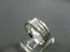 ESTATE .35CT DIAMOND ETOILE TWO ROW 14KT WHITE GOLD ETERNITY RING UNIQUE! #12187