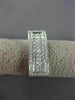 ESTATE 1.06CT DIAMOND 18KT WHITE GOLD 3D RECTANGULAR MULTI ROW ANNIVERSARY RING