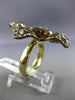 ESTATE LARGE 3.80CT DIAMOND & MULTI COLOR GEM 14K WHITE & BLACK GOLD FLOWER RING