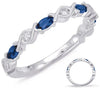 .53CT DIAMOND & AAA SAPPHIRE 14KT WHITE GOLD ROUND & MARQUISE INFINITY LOVE RING