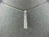 ESTATE .84CT DIAMOND 14KT WHITE GOLD 3D SHARED PRONG JOURNEY PENDANT #1084