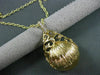 ESTATE LARGE .30CT DIAMOND 18K YELLOW GOLD ETOILE CROWN FLOATING PENDANT & CHAIN