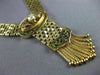 ANTIQUE .52CT DIAMOND AAA ENAMEL 14K YELLOW GOLD FILIGREE TASSEL NECKLACE #2582