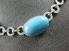 LARGE 102.62CT DIAMOND & AAA TURQUOISE 14K WHITE GOLD OVAL & ROUND LOVE NECKLACE