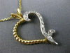 ESTATE .17CT DIAMOND 14K TWO TONE GOLD CLASSIC FILIGREE OPEN HEART PENDANT 21495