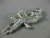 ESTATE EXTRA LARGE 2.50CT MULTI COLOR DIAMOND 18KT WHITE GOLD PARROT BROOCH PIN
