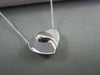 ESTATE LARGE .25CT DIAMOND 18KT WHITE GOLD HEART PENDANT + CHAIN F/G VS #7732