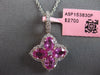 LARGE 2.72CT DIAMOND & AAA PINK SAPPHIRE 14KT ROSE GOLD 3D OVAL & ROUND PENDANT