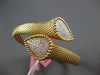 EXTRA LARGE 2.09CT WHITE & PINK DIAMOND 18KT ROSE GOLD FILIGREE BANGLE BRACELET