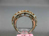 LARGE 3.54CT WHITE & PINK DIAMOND 18K WHITE & ROSE GOLD WEDDING ANNIVERSARY RING