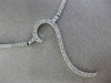 ESTATE LONG .96CT DIAMOND 14KT WHITE GOLD 3D WAVE SEMI ETERNITY LARIAT NECKLACE