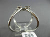 ESTATE LARGE .57CT DIAMOND 18K WHITE GOLD 3D CRISS CROSS DOUBLE FLOWER LOVE RING