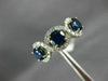 ESTATE 2.1CT DIAMOND & AAA SAPPHIRE 14K YELLOW GOLD THREE STONE ANNIVERSARY RING