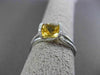 ESTATE 2.17CT DIAMOND & EXTRA FACET YELLOW TOPAZ 14KT WHITE GOLD 3D TENTION RING