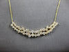 ESTATE LARGE 2.30CT DIAMOND 14KT YELLOW GOLD CLASSIC CLUSTER 2 ROW LOVE NECKLACE