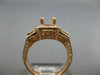 ESTATE WIDE .68CT DIAMOND 14KT ROSE GOLD SQUARE HALO SEMI MOUNT ENGAGEMENT RING