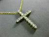 ESTATE .40CT DIAMOND 14KT YELLOW GOLD CLASSIC FLOATING CROSS PENDANT #21625