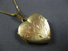 14K YELLOW GOLD 3D MATTE & SHINY HEART SHAPE LOCKET LOVE FLOATING PENDANT #28239