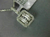 .49CT DIAMOND 18KT WHITE GOLD 3D ROUND & BAGUETTE SQUARE OCTAGON CLUSTER PENDANT