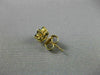 .59CT DIAMOND & AAA SAPPHIRE 14KT YELLOW GOLD 3D FLOWER STUD EARRINGS #MILANO023