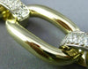 ESTATE WIDE LONG 1.50CT DIAMOND 14KT YELLOW GOLD ITALIAN 3D OPEN OVAL BRACELET