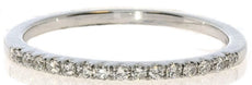 .16CT DIAMOND 18K WHITE GOLD 3D CLASSIC ROUND 2MM SEMI ETERNITY ANNIVERSARY RING
