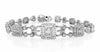 LARGE 4.84CT DIAMOND 18KT WHITE GOLD 3D MULTI SHAPE GRADUATING TENNIS BRACELET