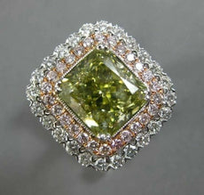 ESTATE EXTRA LARGE 18KT WHITE AND ROSE GOLD ENGAGEMENT RING