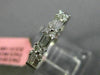 ESTATE .48CT DIAMOND 18KT WHITE GOLD 3D FLOWER ETERNITY WEDDING ANNIVERSARY RING