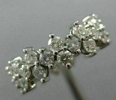 WIDE 2.73CT DIAMOND 14KT WHITE GOLD 3D 3 ROW ETERNITY WEDDING ANNIVERSARY RING