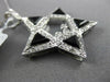 ESTATE LARGE .71CT DIAMOND & AAA ONYX 18KT WHITE GOLD 3D STAR FLOATING PENDANT
