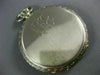 ANTIQUE LARGE HAMPDEN 14KT WHITE GOLD FILLED ROUND FILIGREE POCKET WATCH #26634