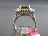LARGE GIA 4.34CT WHITE PINK & BROWNISH GREEN DIAMOND 18KT WHITE & ROSE GOLD RING