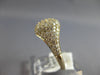 ESTATE .98CT DIAMOND 14KT YELLOW GOLD 3D MULTI ROW PAVE OVAL FUN RING