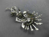 LARGE 5.34CT WHITE & CHOCOLATE FANCY DIAMONDS 14KT WHITE & BLACK GOLD EARRINGS