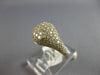 ESTATE .98CT DIAMOND 14KT YELLOW GOLD 3D MULTI ROW PAVE OVAL FUN RING