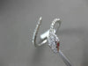 ESTATE .27CT DIAMOND & AAA RUBY 18KT WHITE GOLD 3D CRISS CROSS SNAKE FUN RING