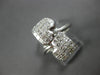 LARGE 1.30CT DIAMOND 18KT WHITE GOLD PRINCESS INVISIBLE DOUBLE HEART LOVE RING