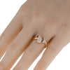 ESTATE .39CT DIAMOND 18KT ROSE GOLD 3D CLASSIC MULTI ROW DOUBLE SWIRL FUN RING