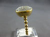 EXTRA LARGE .85CT DIAMOND 14K YELLOW GOLD 3D PAVE DOME SHAPE MULTI BEAD FUN RING