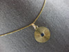 .10CT AAA SAPPHIRE 14KT YELLOW GOLD PRINCESS CUT SOLITAIRE UNISEX PENDANT #28216